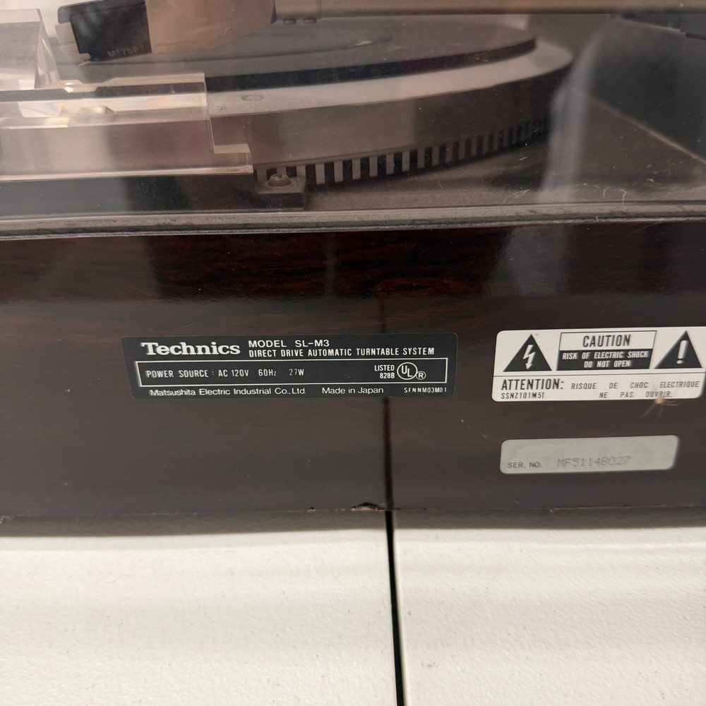 Technics SL-M3 Quartz Direct Drive Automatic Turntable Record Player - Tested