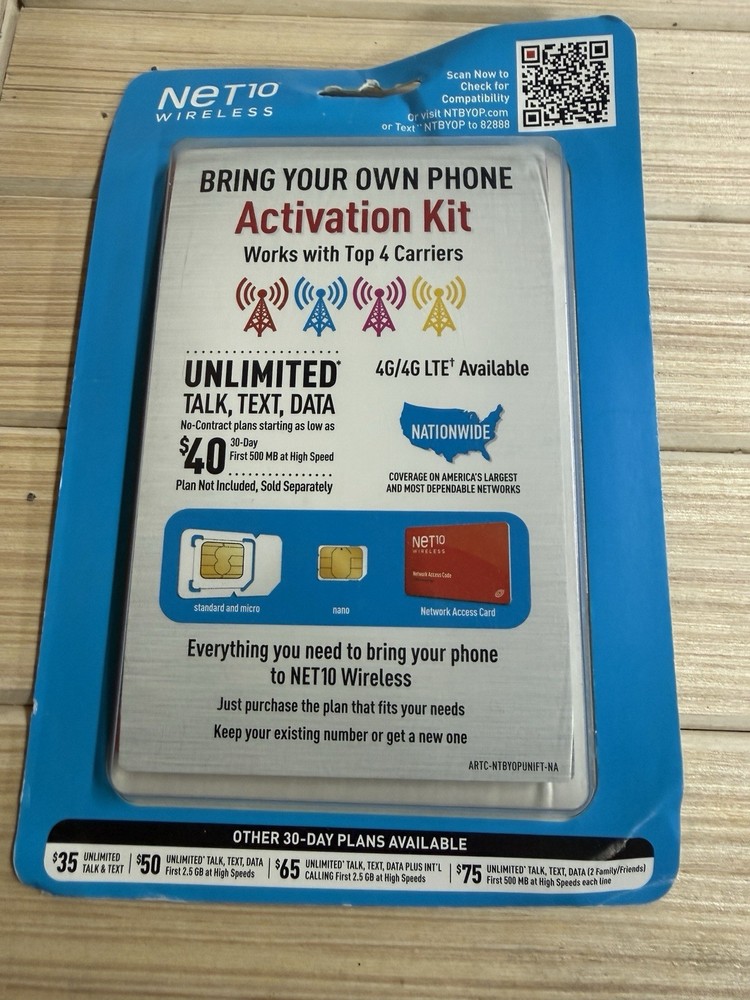 Net10 Wireless Bring Your Own Phone Activation Kit