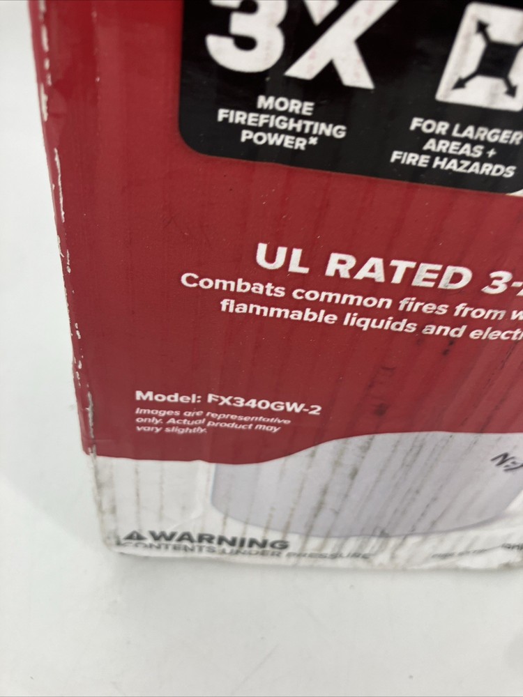 Kidde Garage Workshop Single Use Fire Extinguisher, White FX340GW-2