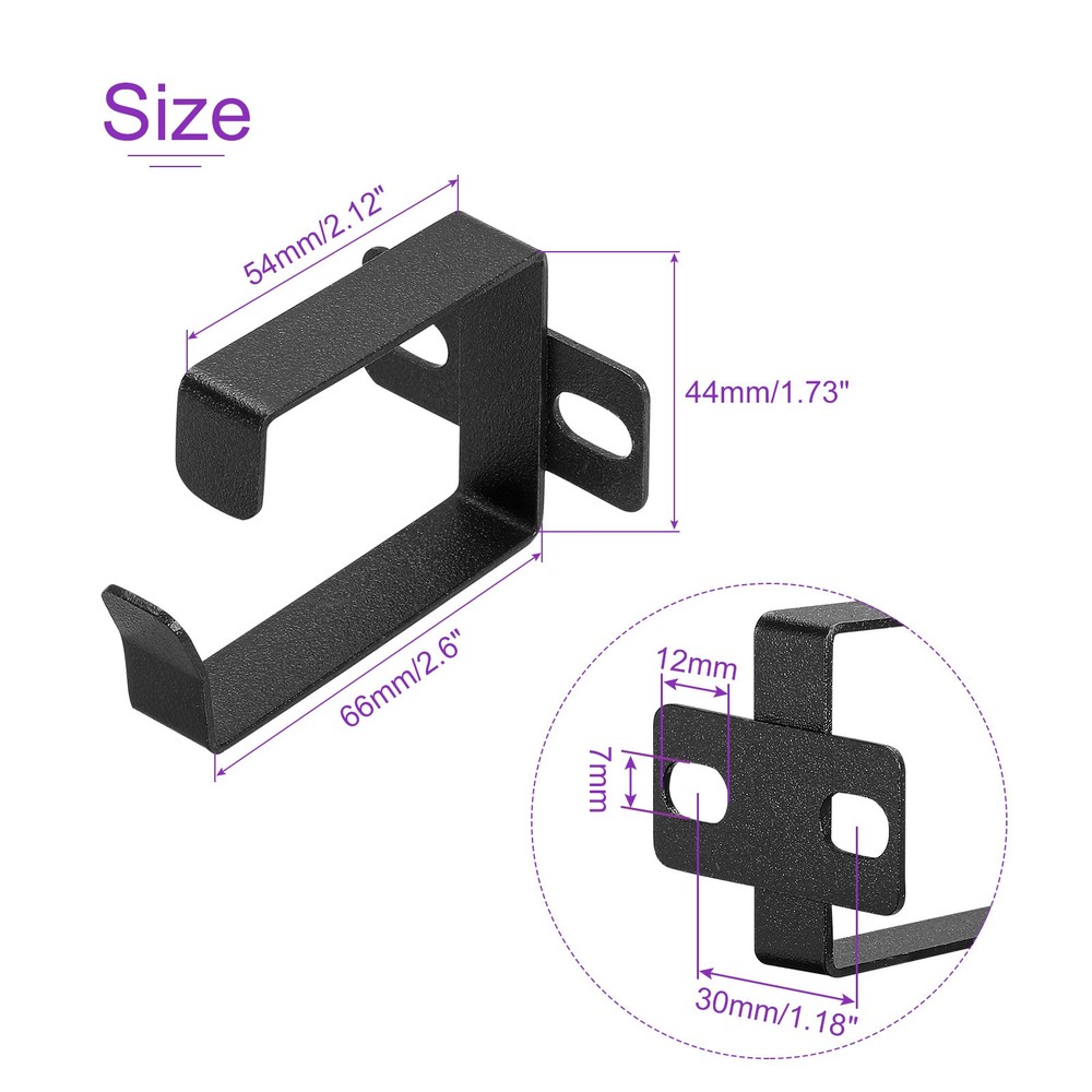 5 Set Network Server Rack Management Ring Cable Wire Cord Organizer Metal Black
