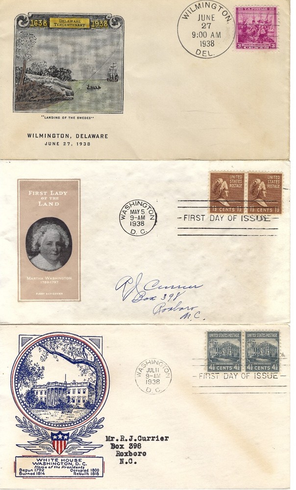 FDC:  1938  PREXY Set