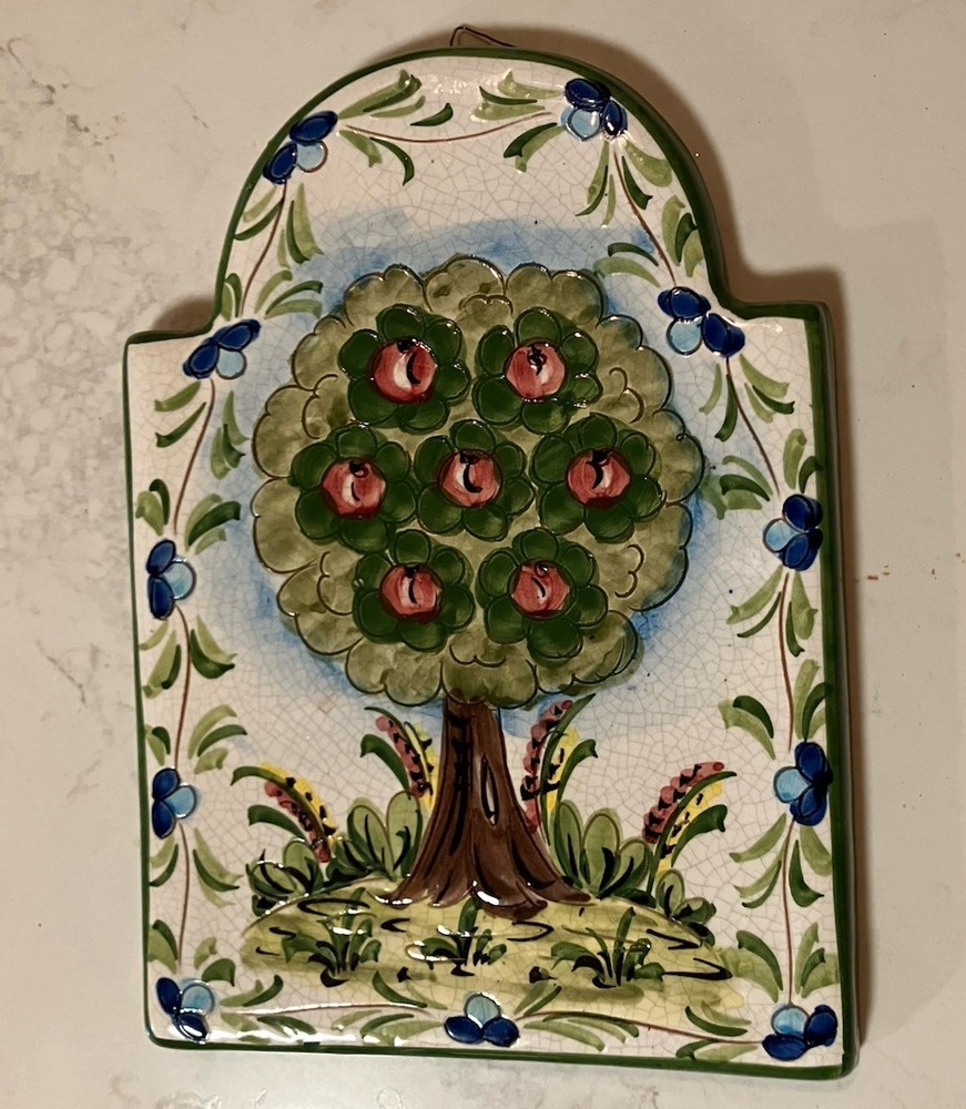 Italian Pottery Wall Hanging Hand Painted