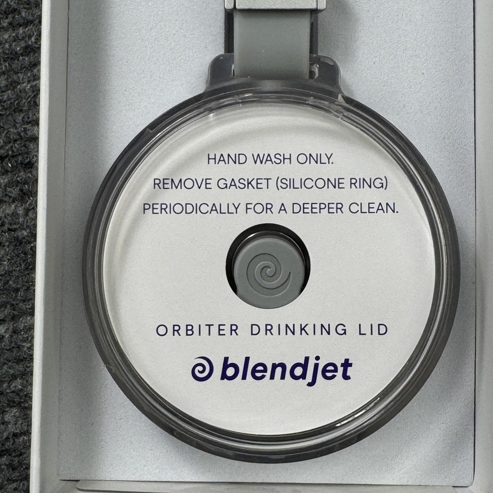 BlendJet Orbiter Drinking Lid Grey Leakproof Replacement Lid W/ Strap BlendJet 2