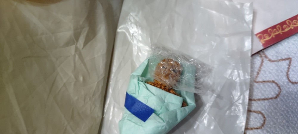 Handmade Micro Mini Crochet Gingerbread Man