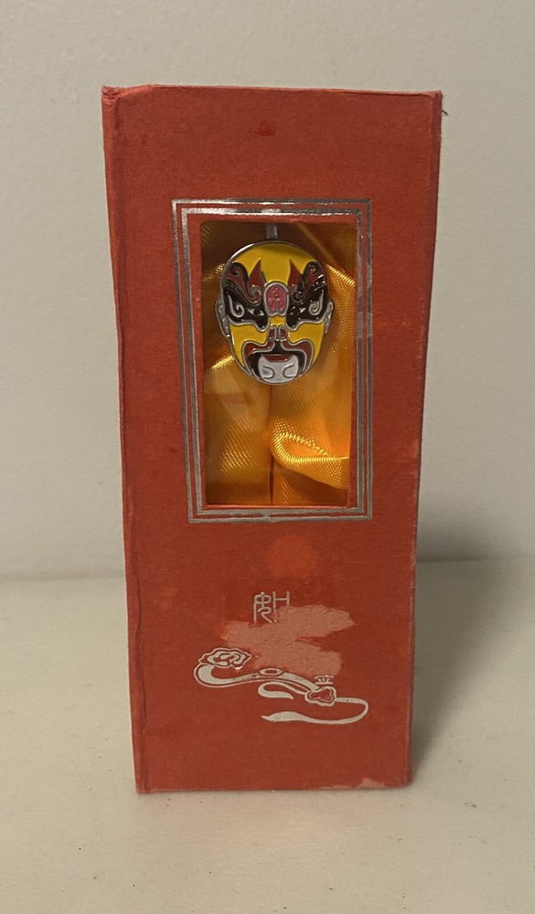 Kabuki Mask Metal Bookmark in Box