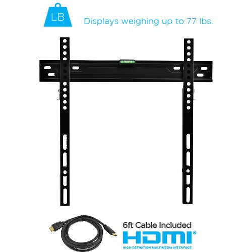 Onn DCB15202 Wall Mount For 19" - 60" TV with HDMI Cable