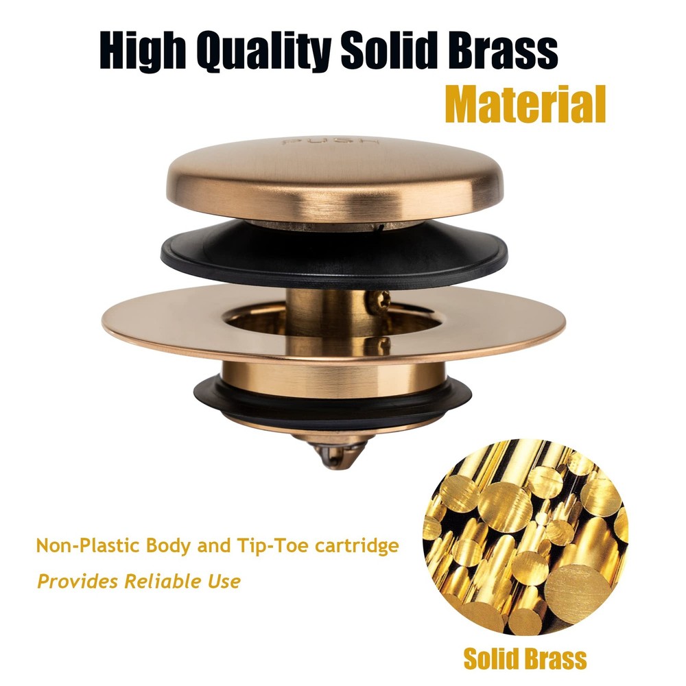 Champagne Bronze Universal Tub Drain Tip Toe Conversion