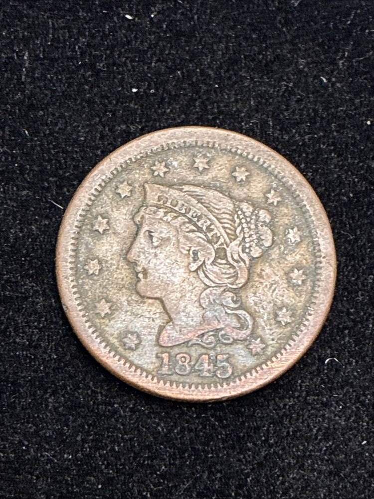 1845 Braided Hair Large Cent