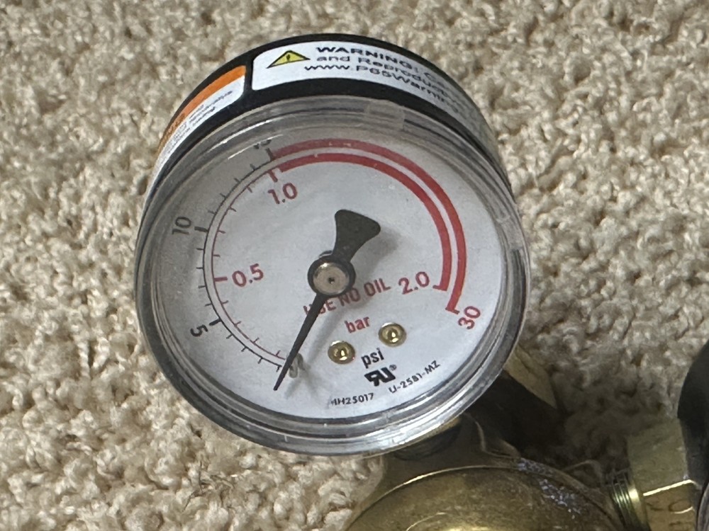 harris argon regulator Acetylene CGA-520