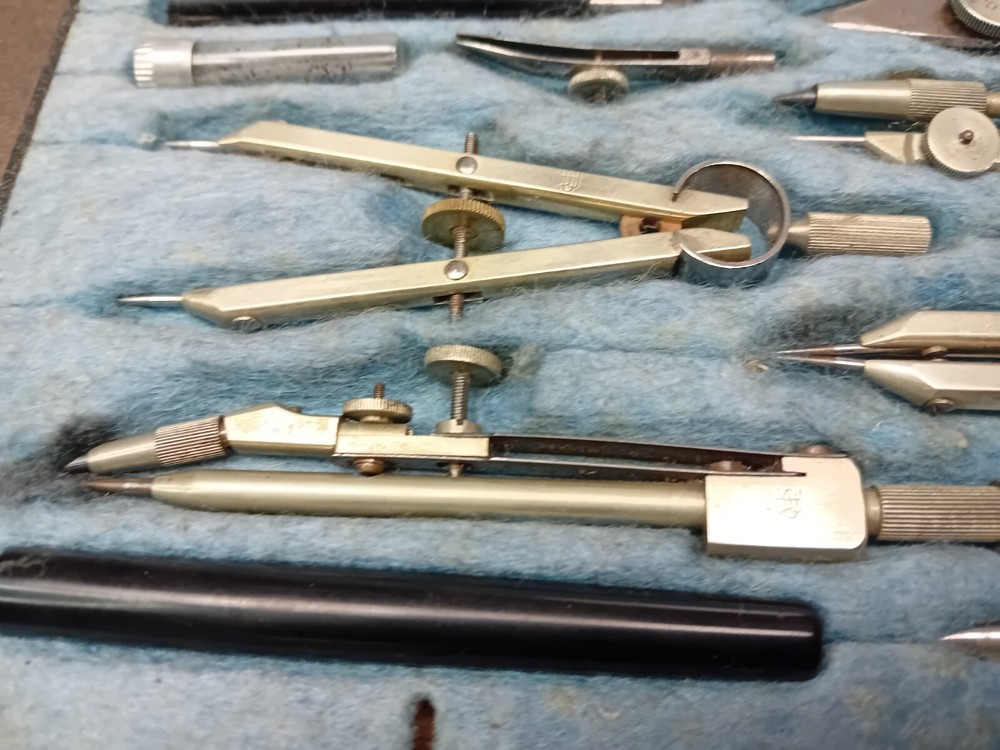 Vintage E.O.Richter & Co Precision Technical Drawing Set D-VII