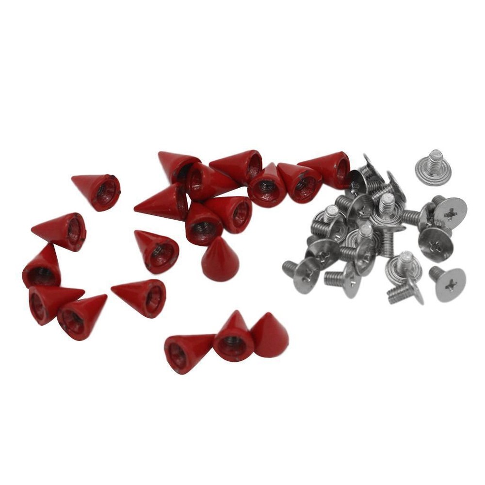 20 Sets Cone Spikes Studs DIY Craft Cool Rivets Punk 7 X