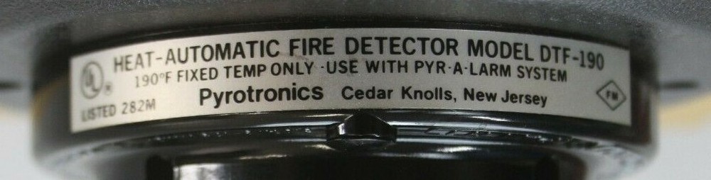 Pyrotronics DTF-190 Heat-automatic Fire Detector