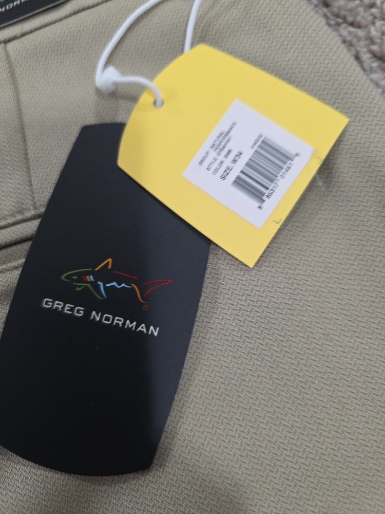 NWT Greg Norman Natural Performance Shorts Brown Size 34