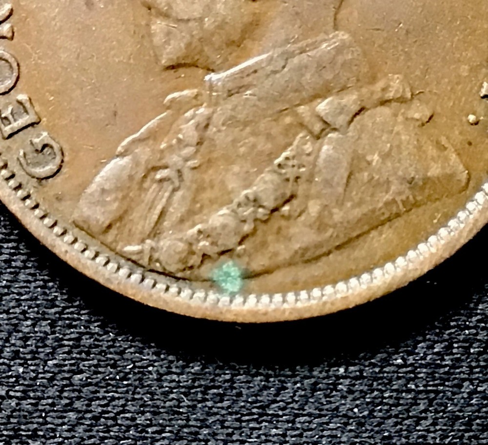 1911 Canada One Cent! Small Green Dot OBV. (at bottom)! ENN Coins