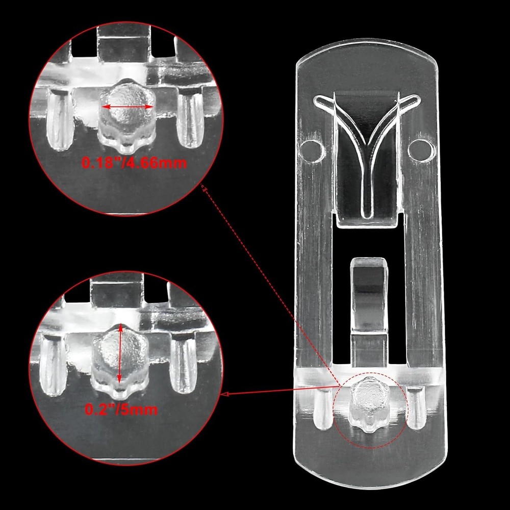 20 Pcs Clear Plastic Locking Shelf Pins - 5mm for Secure Shelf Support