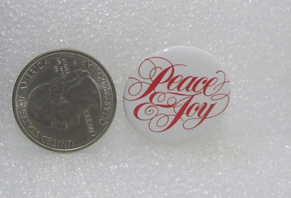 Peace & Joy Button Pin