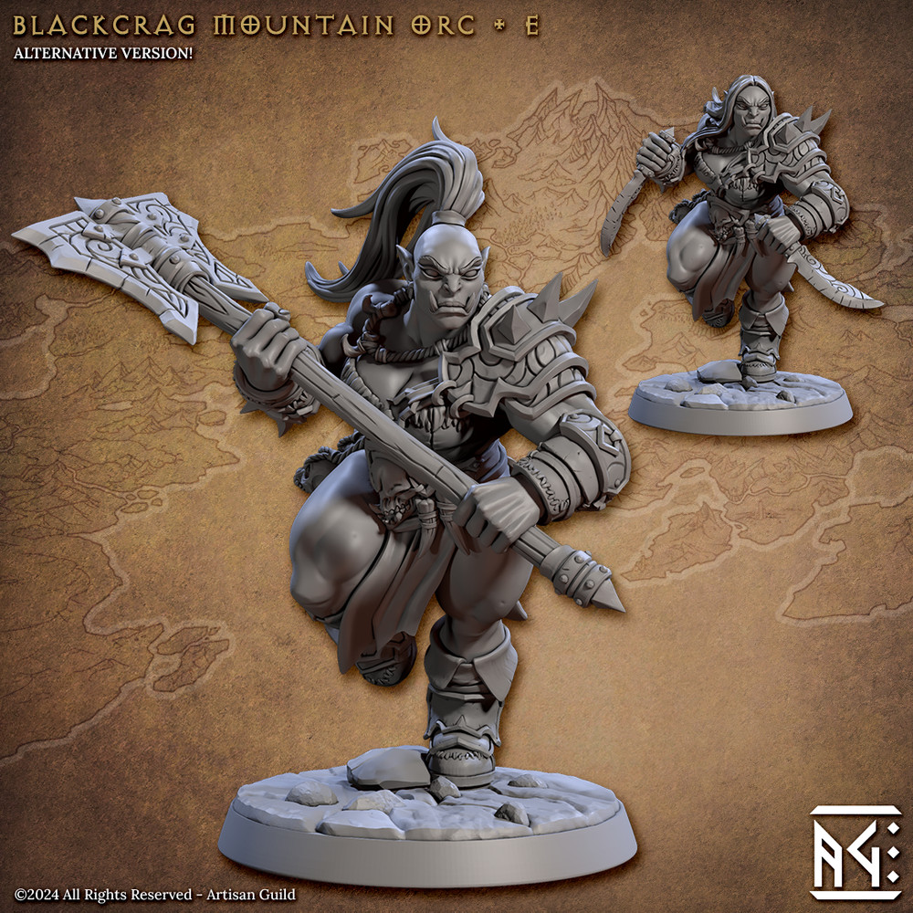 Mountain Orc E - Fighter / Barbarian - Artisan Guild - Dungeons and Dragon