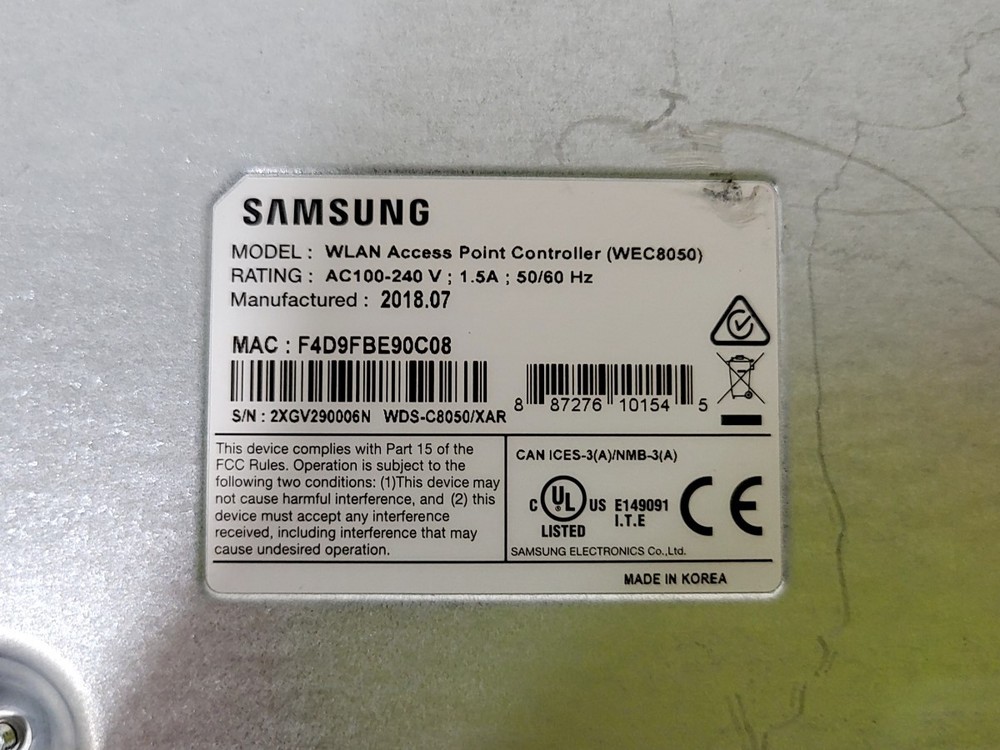 SAMSUNG WEC8050 WLAN Access Point Controller