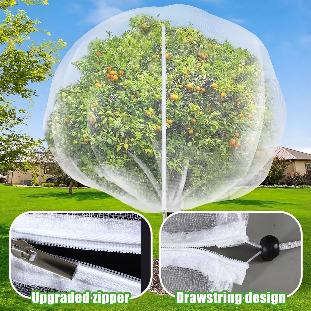 Vincreem 20 x 16.4 ft Large Fruit Tree Netting for 20 x ft, Clear