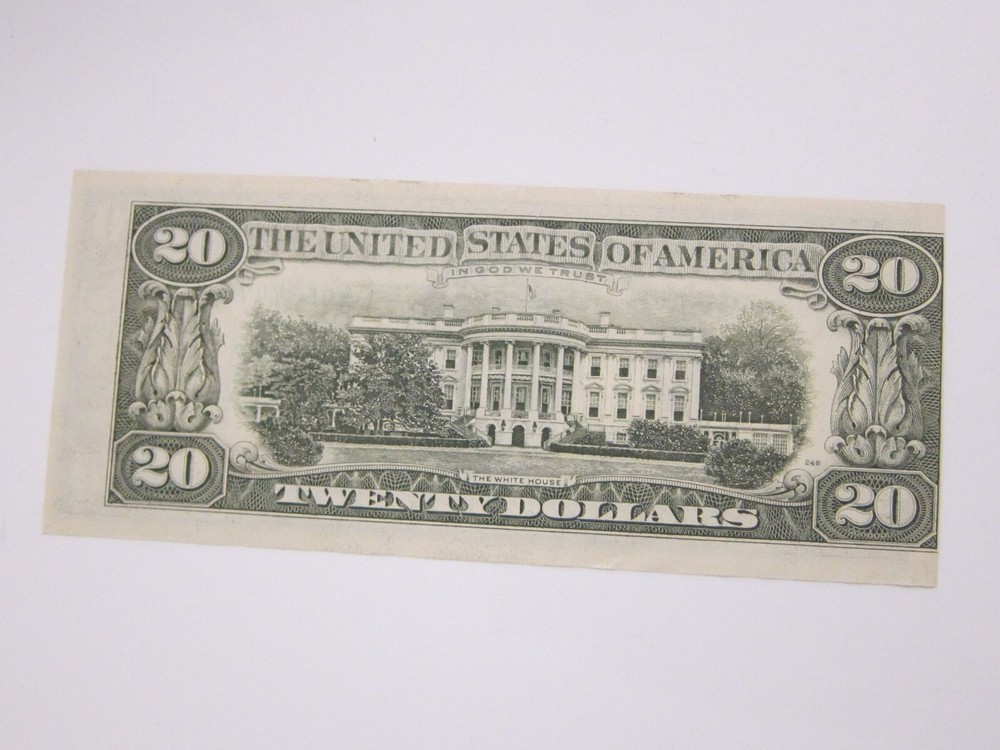 1985 $20 Printing Error on Back #L02465259G