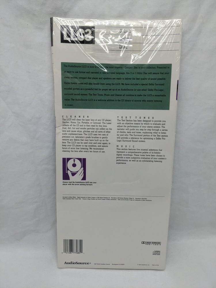 AudioSource LL03 3 In 1 Utility Disc Sealed