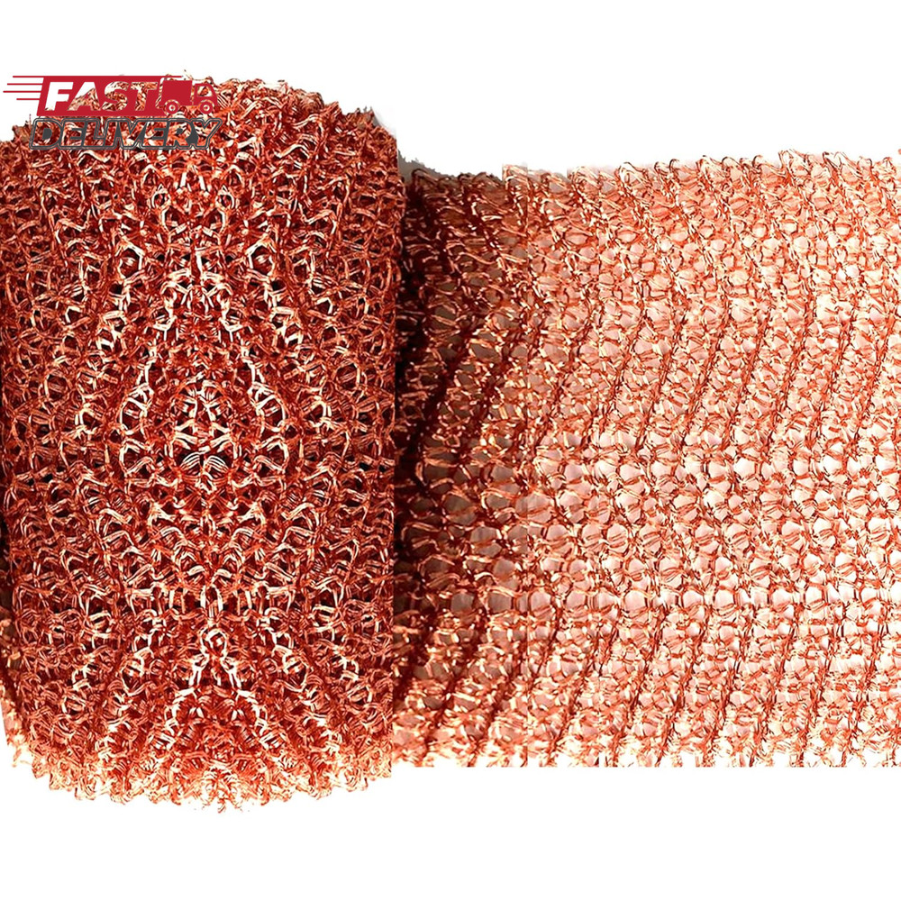 Copper Mesh Rodent Control Copper Mesh Roll, Sturdy Pure Copper Stuff-Fit Wire M