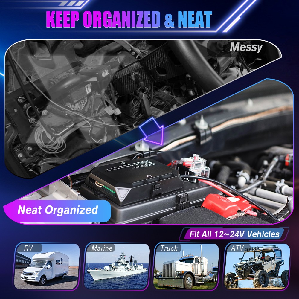 Colight 6/8/12 Gang RGB Wireless Switch Panel LED Light Circuit Relay System