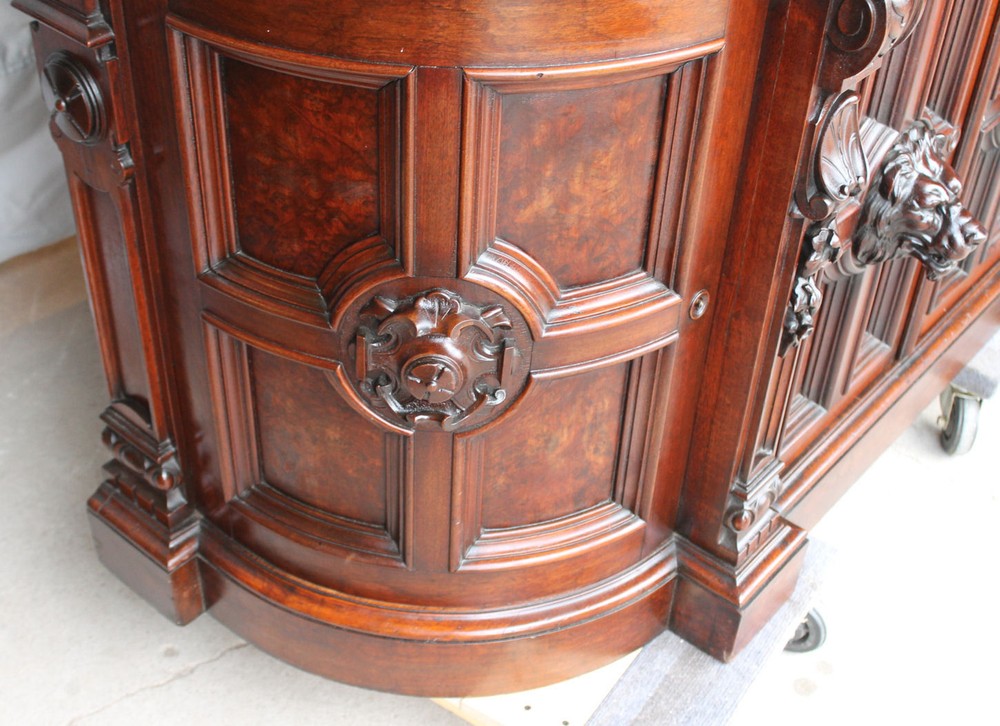 American Victorian Walnut Huntboard Sideboard Buffet - original finish