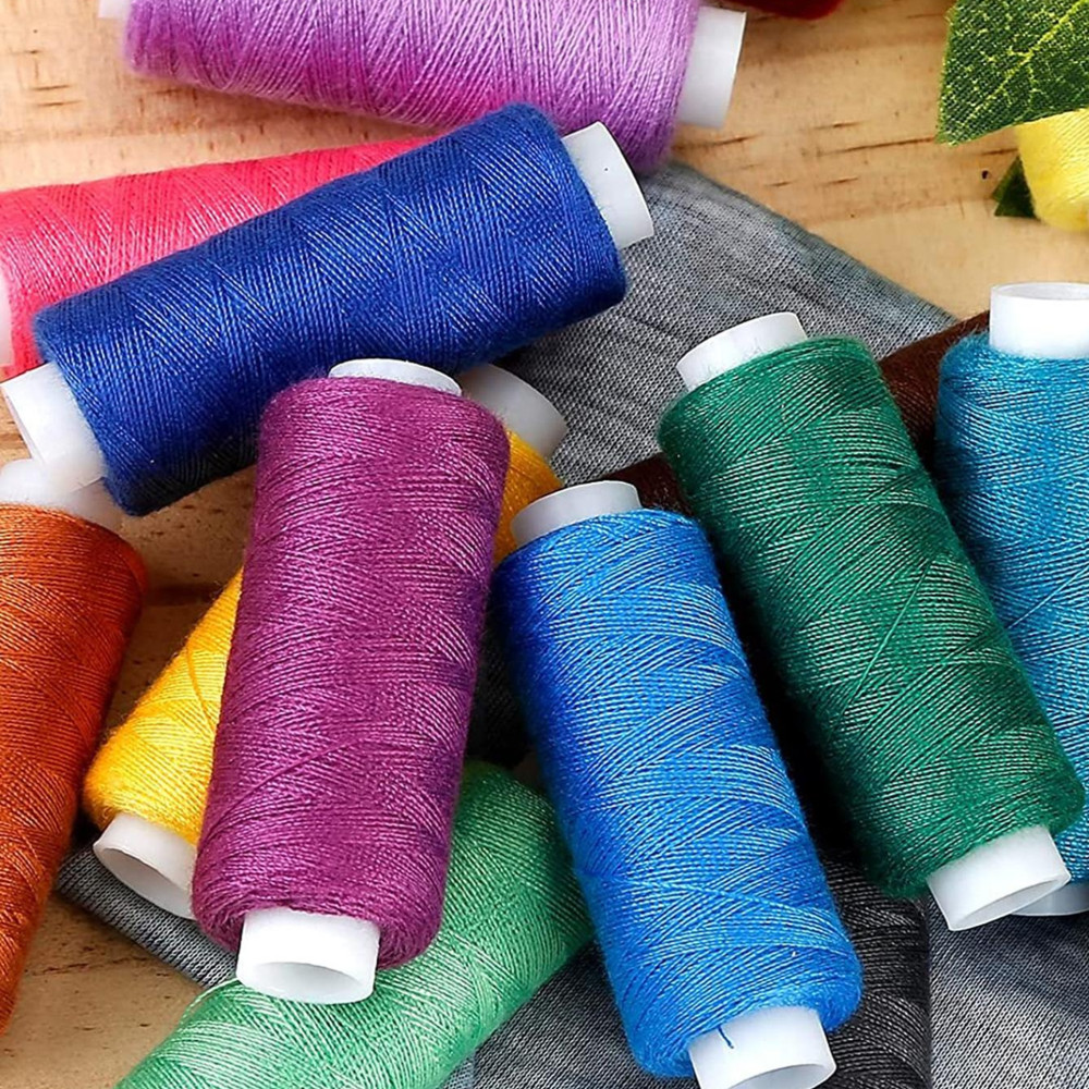10X Assorted Colorful Polyester Sewing Thread Spools Multipurpose Sewing Thread