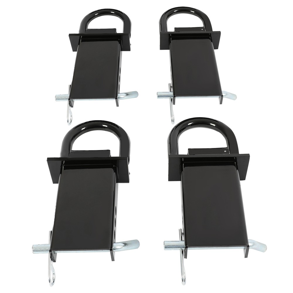 Heavy Duty 4 Pack Trailer Adjustable Stake Pocket D-Ring Zinc 2”×4" 16200LBS