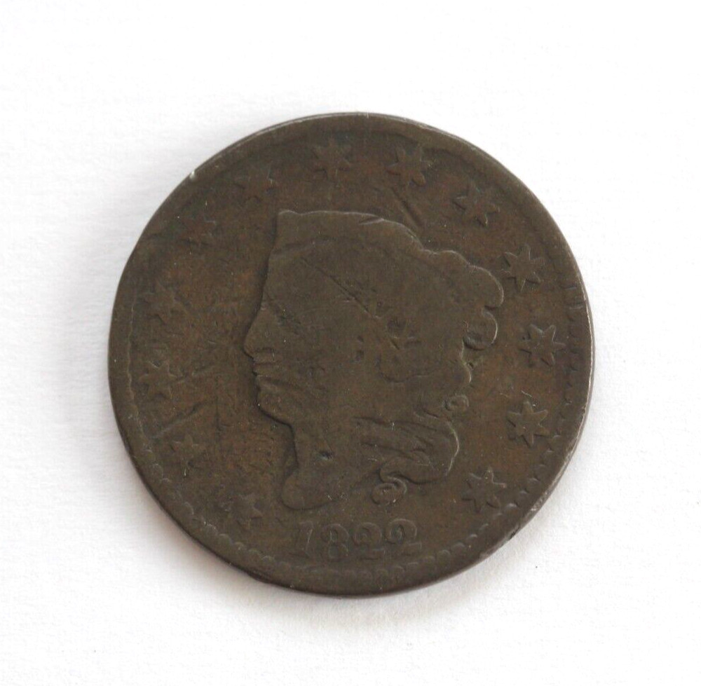 1822 CORONET LARGE CENT