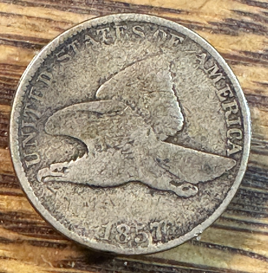 1857 Flying Eagle Cent Nice Original VG+ CHRC
