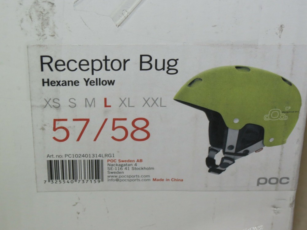 POC Receptor Bug Helmet Hexane Yellow Size Large 57/58