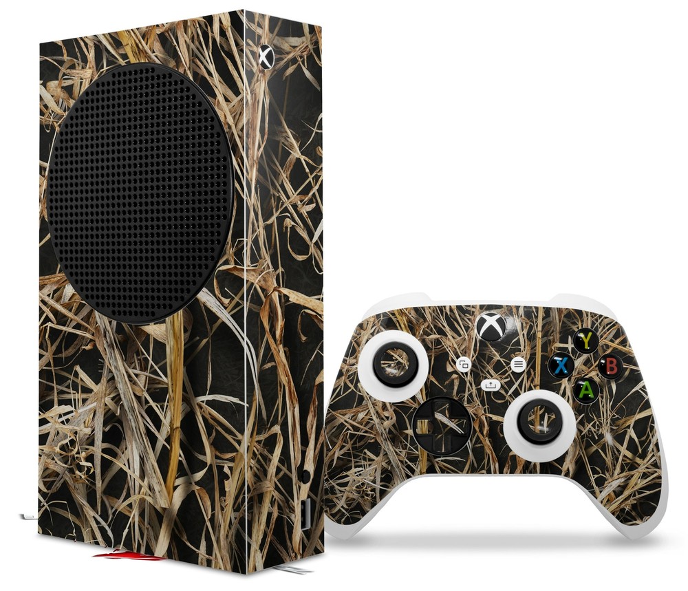Skins XBOX Series S Console Controller WraptorCamo Grassy Marsh Camo Dark Gray