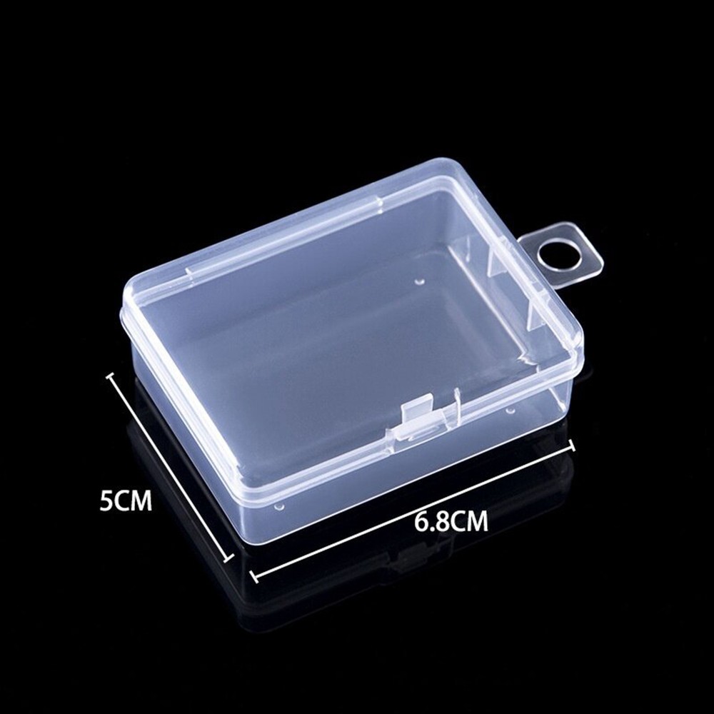 5 Pcs Clear Plastic Box Jewelry Display Case Beads Storage Container 2.6"