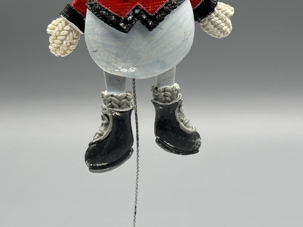 Vintage Jumping Jack Toy Puppet Pull String Snowman Ornament