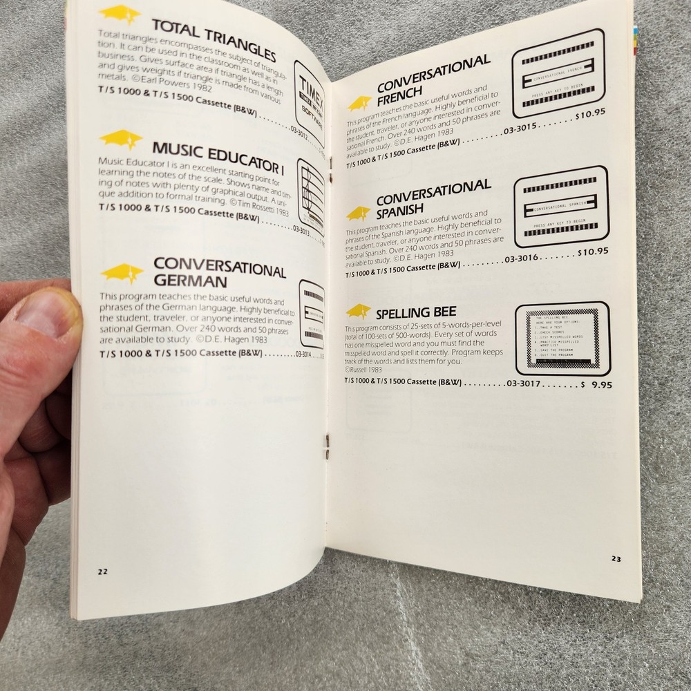 Timex Sinclair 1983 Computer Software Catalog. Winter Issue. Clean Condition