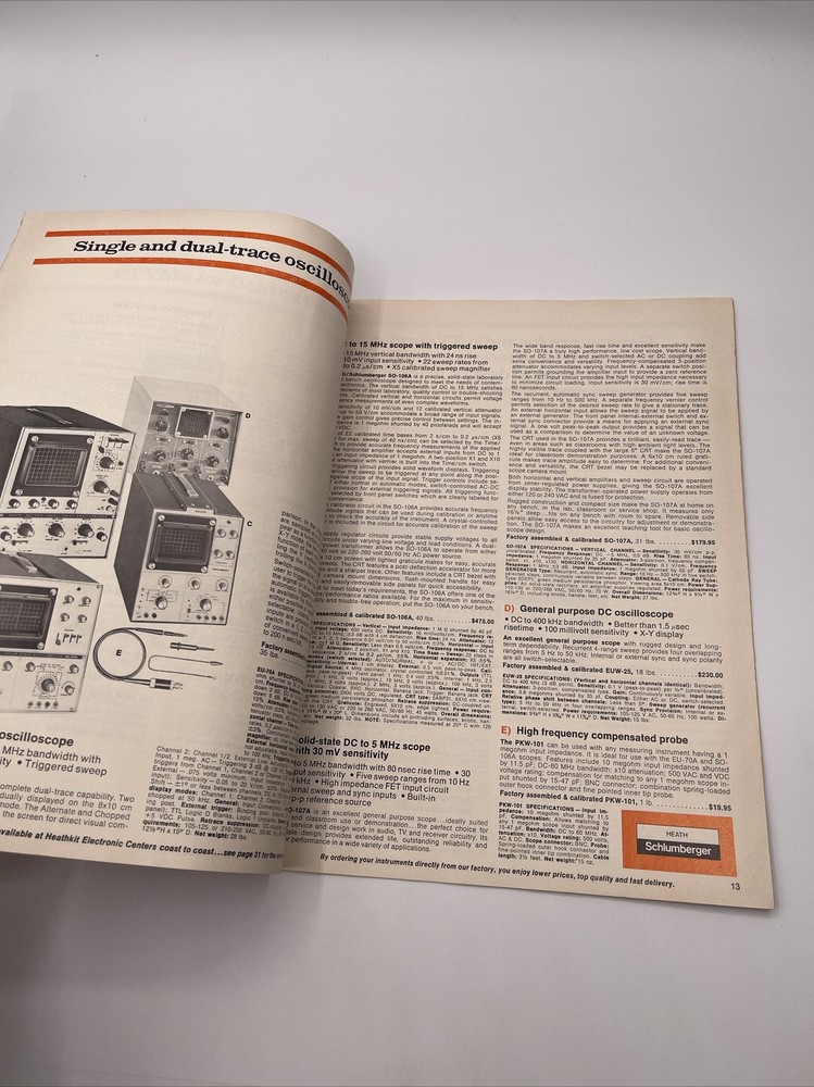 Heath / Schlumberger Electronic Instruments Catalog 1974
