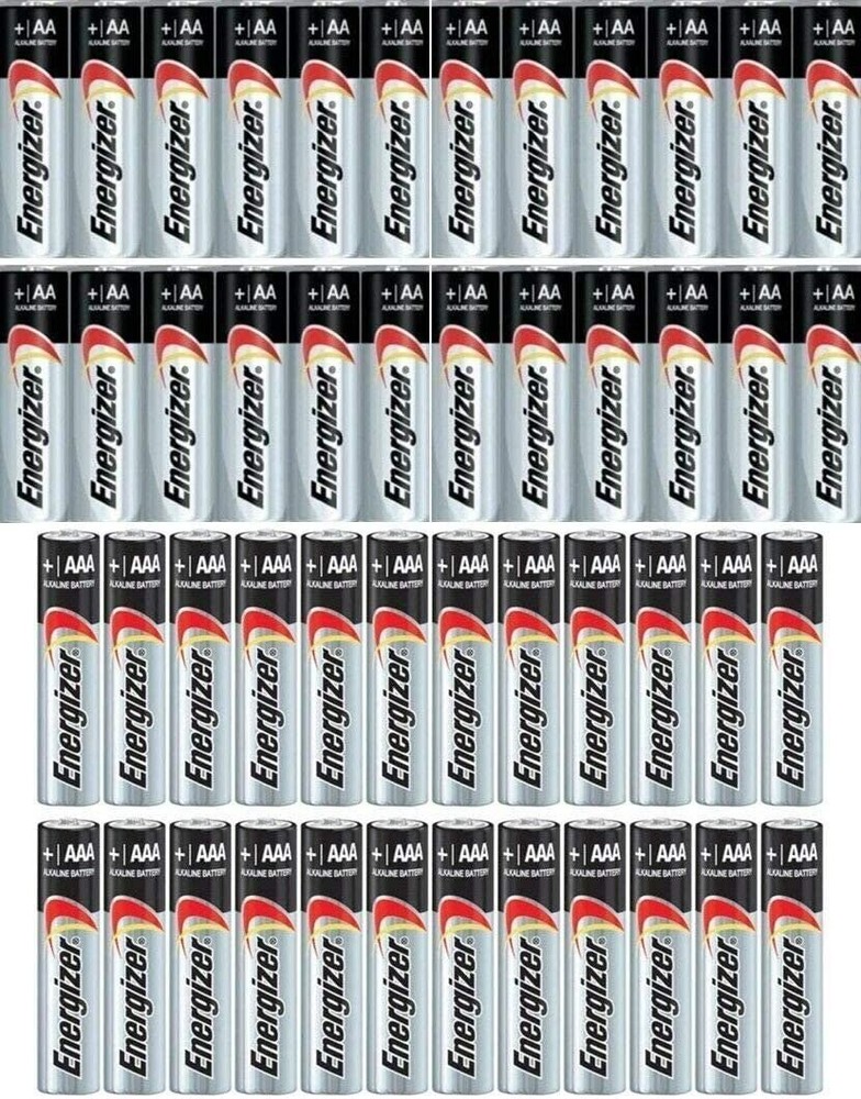Combo 24x AA + 24x AAA Energizer Max Alkaline E91/E92 Batteries Made in USA...