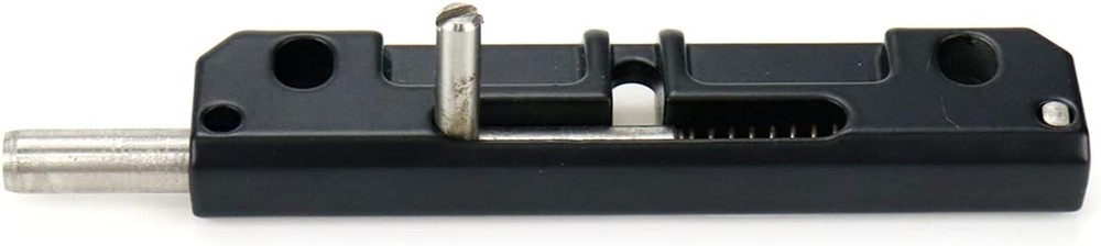 2 Pcs Spring Loaded Latch, Barrel Bolt Latch Normally Black