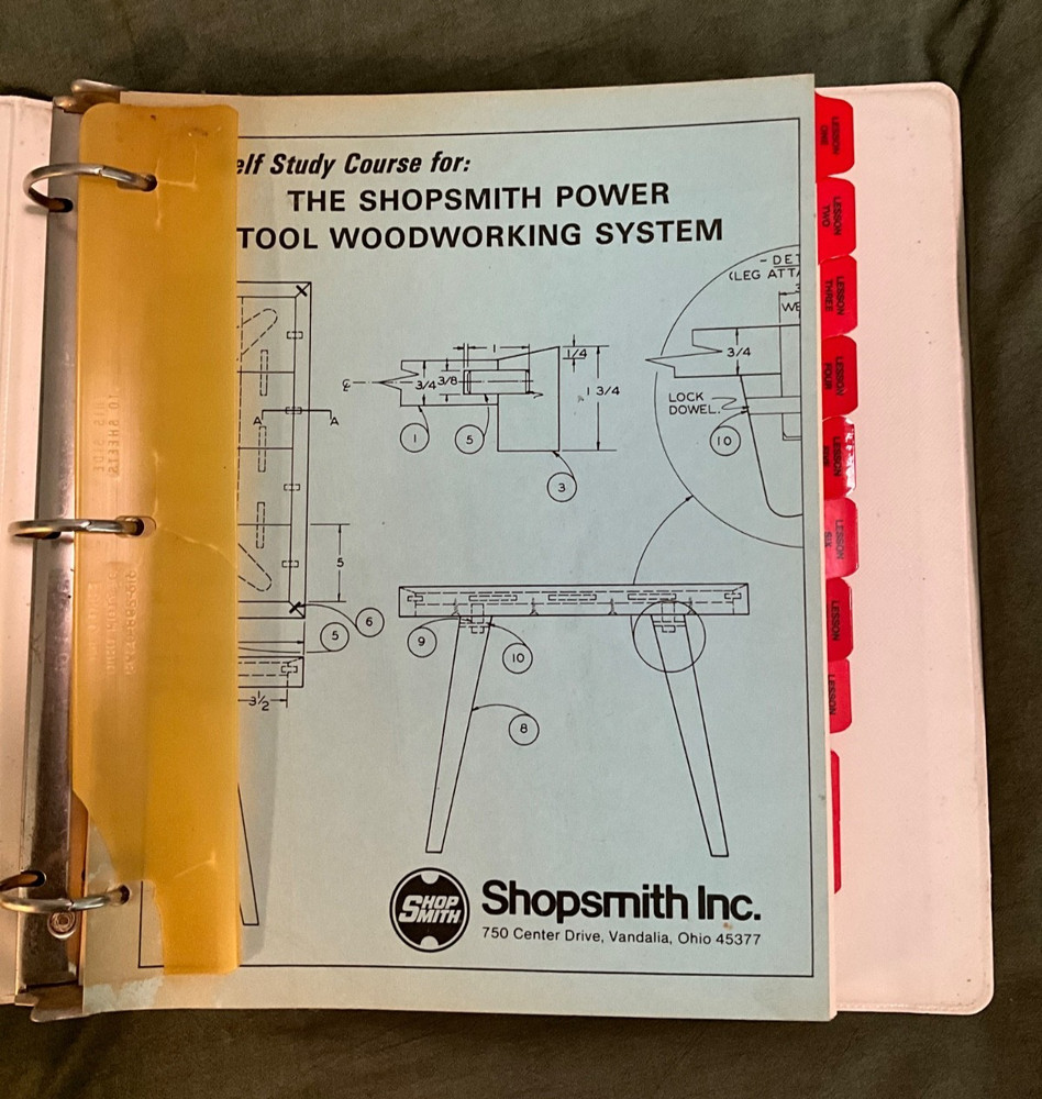 BOOK - Self Study Course for the Shopsmith Power Tool Wood Working System