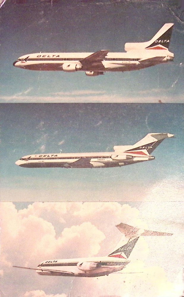 Delta Airlines Airplane Lockheed TriStar Postcard
