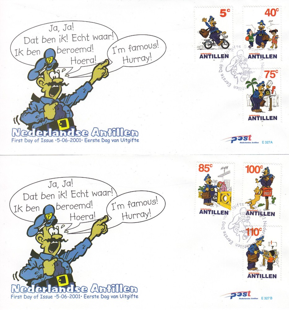 Netherlands - Dutch Antilles FDC Issue 2001 (327) Comics