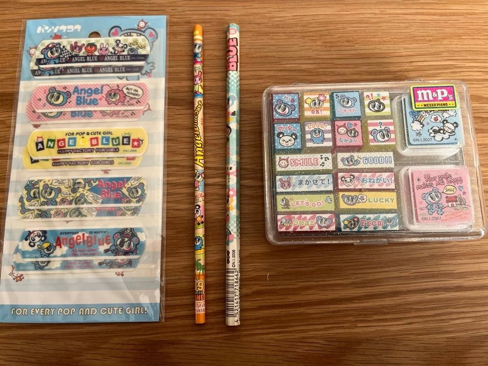 angel blue stationery set #42093a