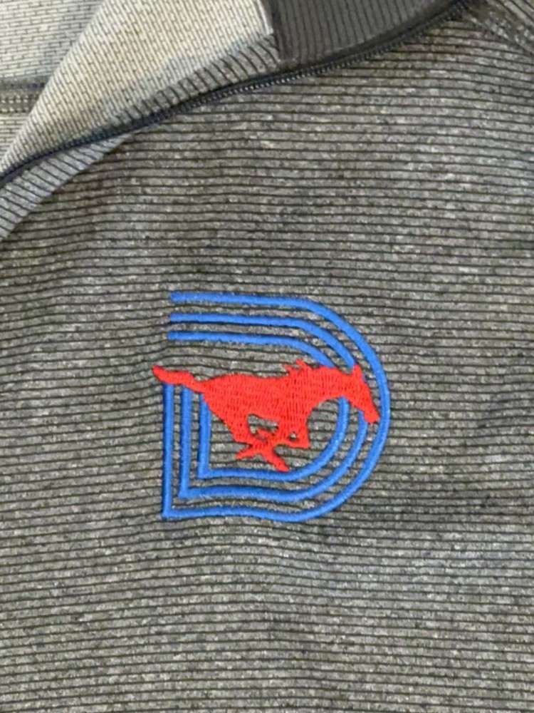 SMU Mustangs Columbia Quarter Zip Pull Over Size 2XL