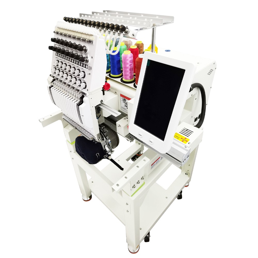 Single Head 15 Needle Embroidery Machine High Speed Automatic Stitchwork Pattern