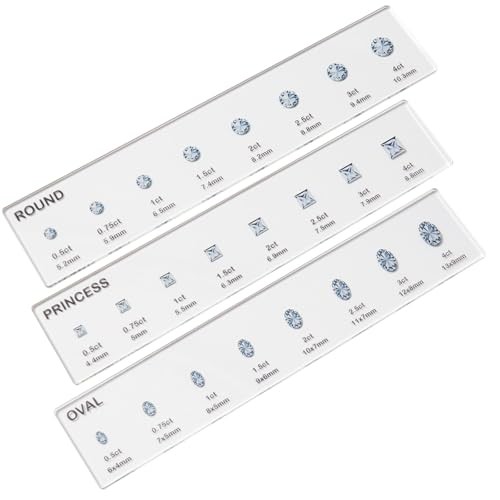 Diamond Sizer Shape Guide Size Kit – Engagement Ring Diamond Size and Shape