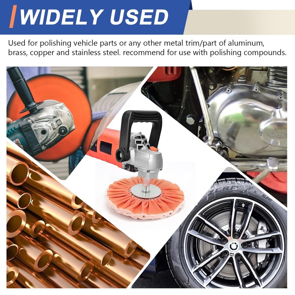 Airway Buffing Wheel Set 7Pc - 8" Diameter, 5/8" Arbor Hole