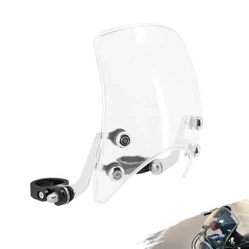 Motorcycle Adjustable Windshield Custom Compact Sport Clear Windshield