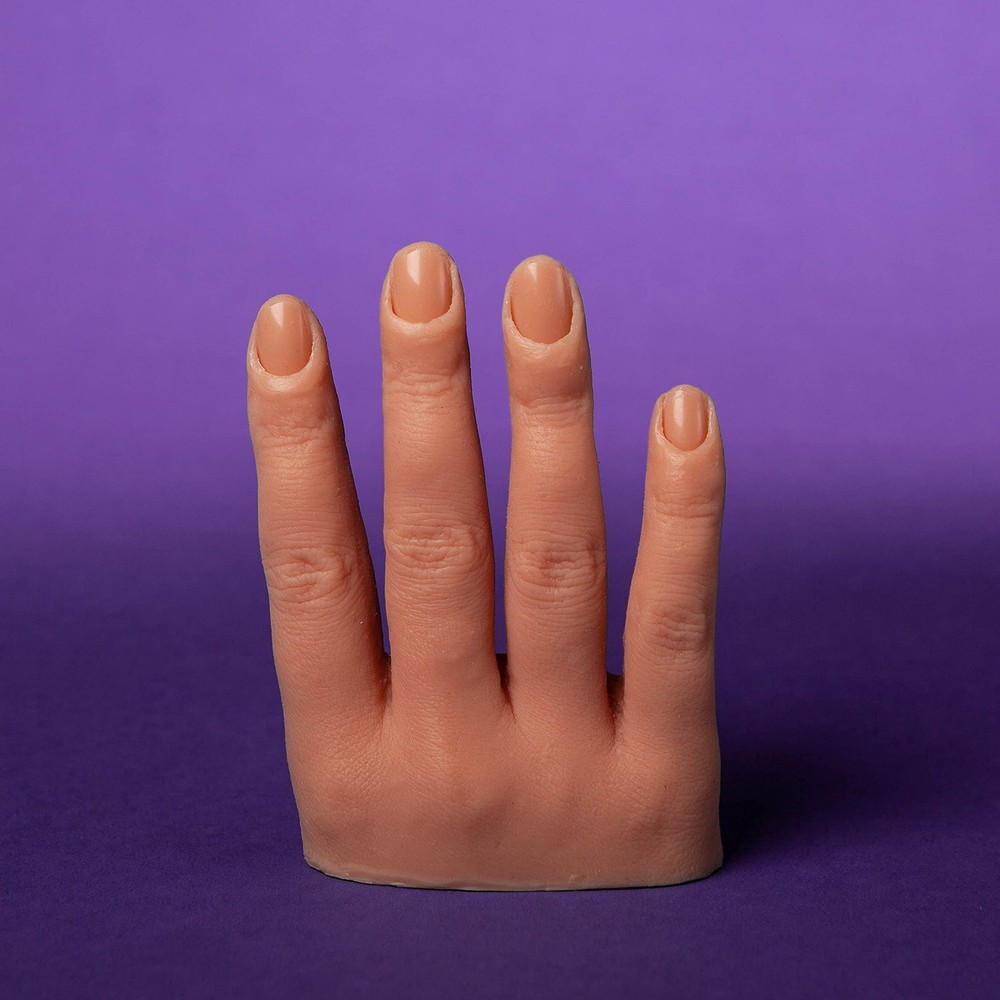 Professional Silicone Practice Half Hand for Acrylic Nails by - Poseable Half...